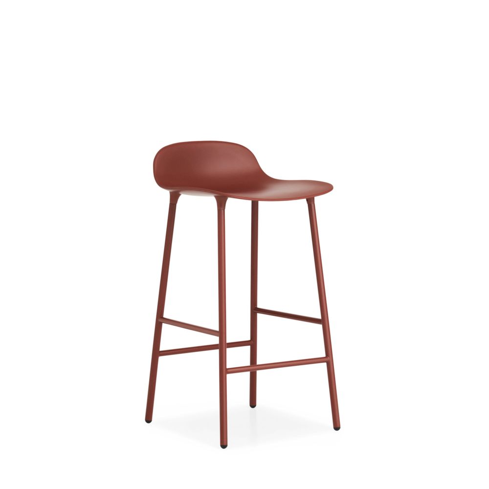 Normann Copenhagen - Chaise de bar avec structure en métal - rouge - 65 cm - Tabourets
