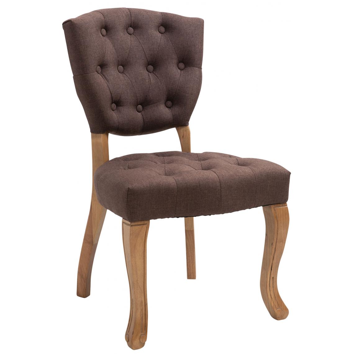 Icaverne - Splendide Chaise de salle à manger edition Managua tissu antique-clair couleur marron - Chaises