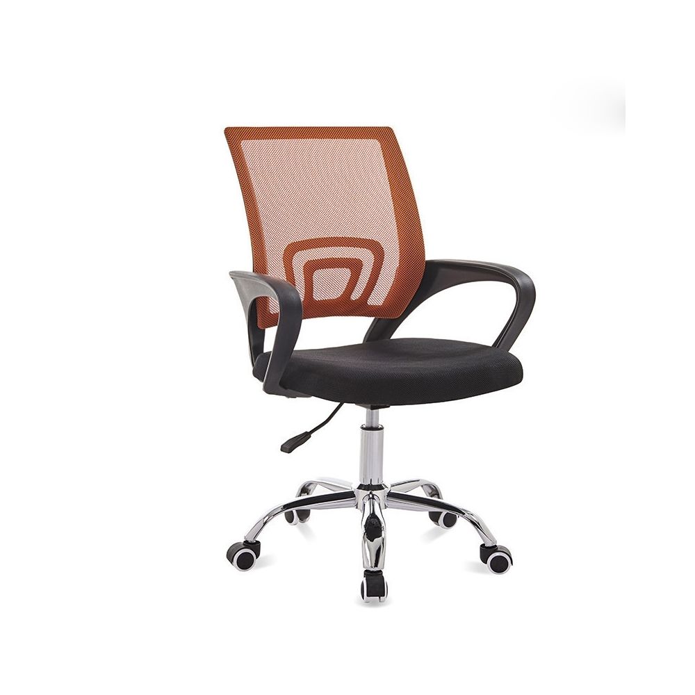 Wewoo - 9050 chaise d'ordinateur de bureau de retour à la maison confortable cadre noir de simple orange - Chaises