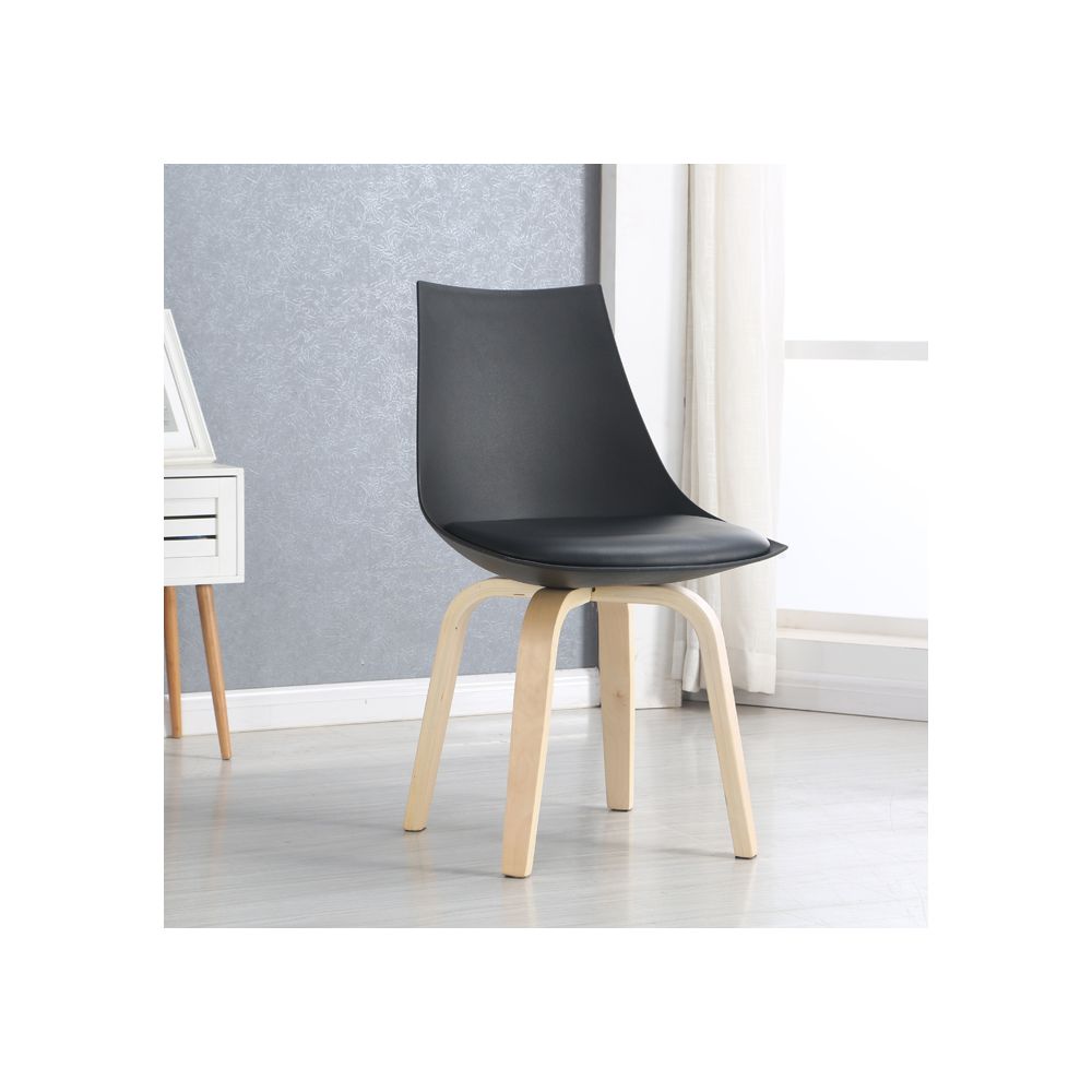 Designetsamaison - Chaise scandinave noire - Nicosie - Chaises