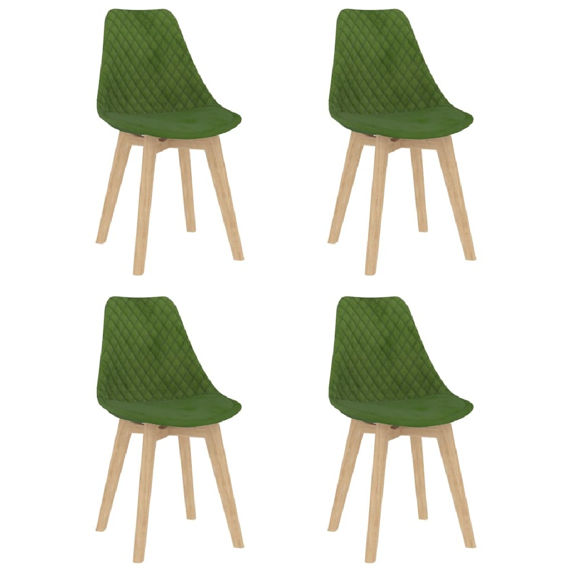 Chunhelife - Chunhelife Chaises de salle à manger 4 pcs Vert clair Velours - Chaises
