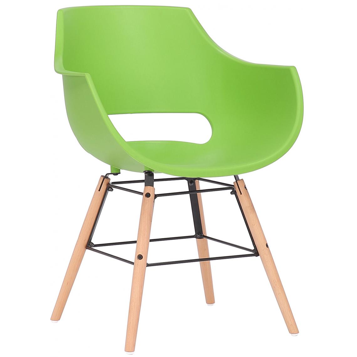 Icaverne - Distingué Chaise en plastique reference Helsinki naturelle couleur vert - Chaises