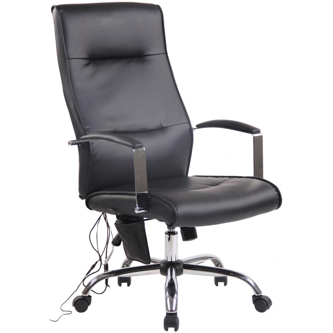 Icaverne - Inedit Chaise de bureau en similicuir serie Reykjavik avec fonction de massage couleur noir - Chaises