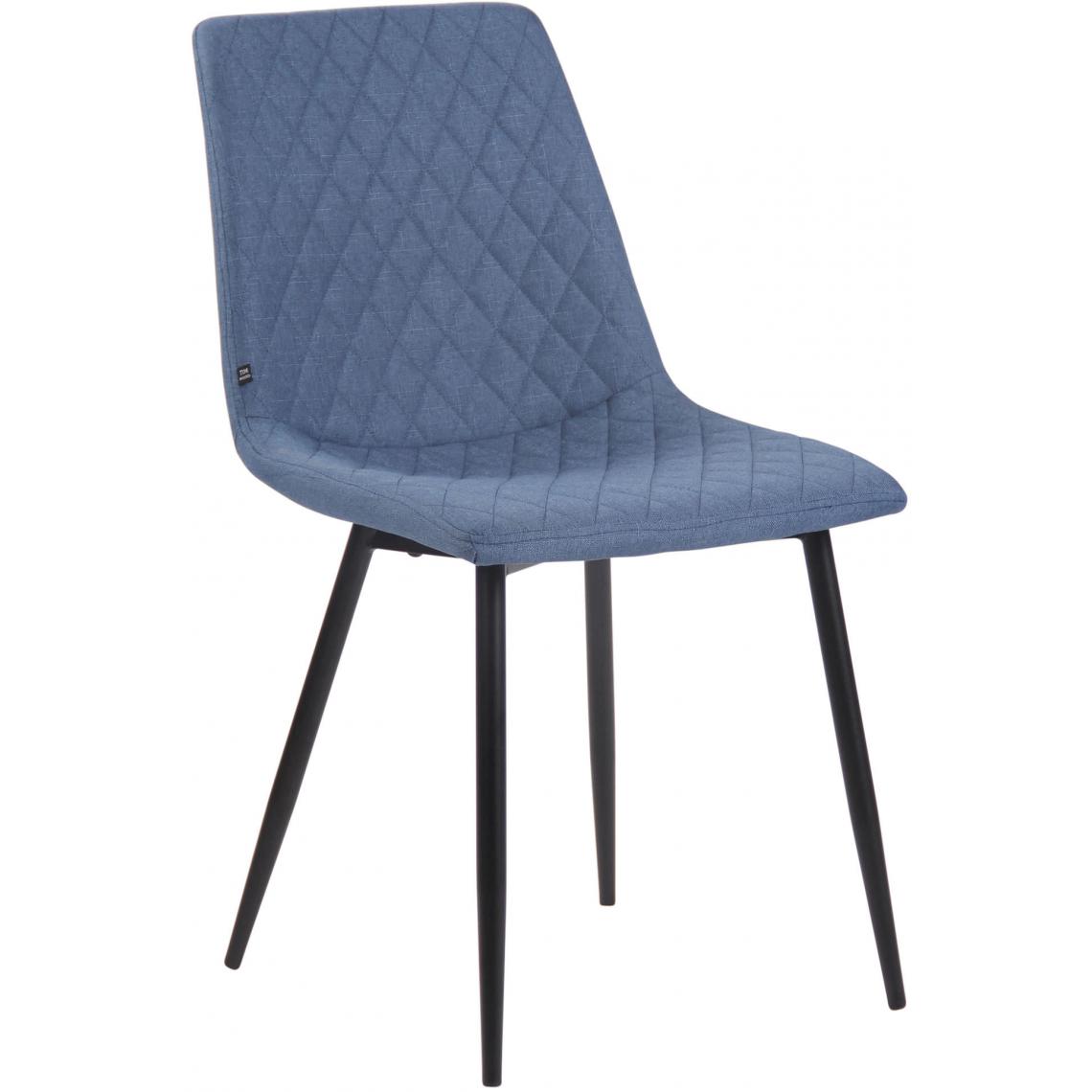 Icaverne - Chic Chaise en tissu collection Port-d’Espagne couleur bleu - Chaises
