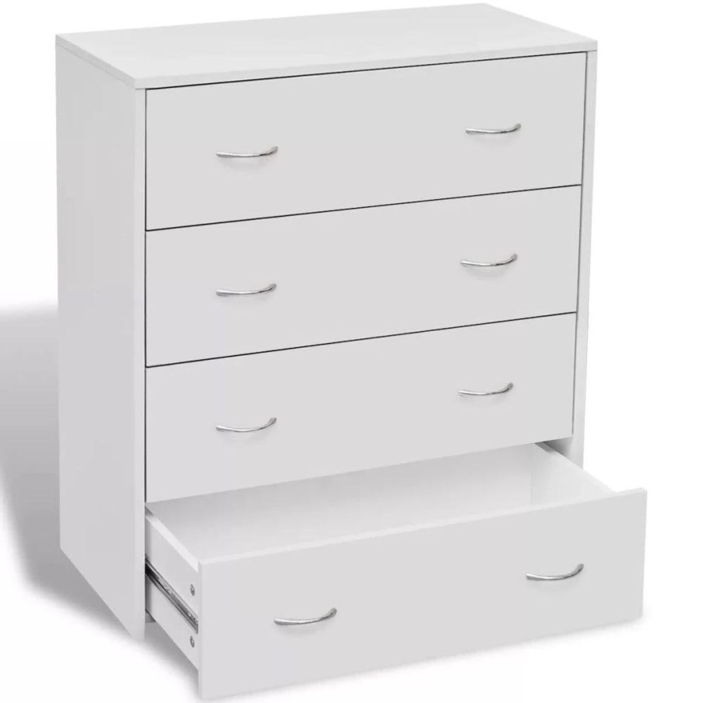Helloshop26 - Buffet bahut armoire console meuble de rangement avec 4 tiroirs 71 cm blanc 4402003 - Consoles