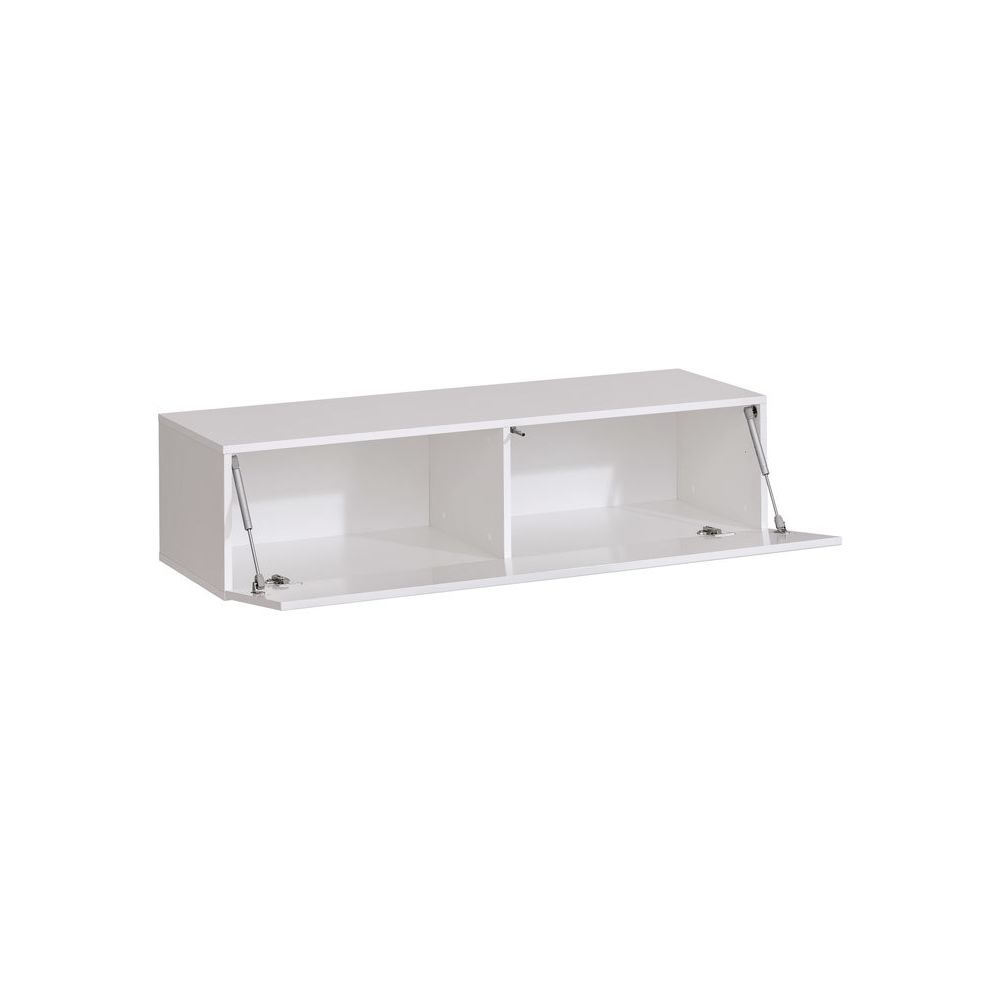 Design Ameublement - Meuble TV modèle Berit 120x30 couleur blanc - Meubles TV, Hi-Fi