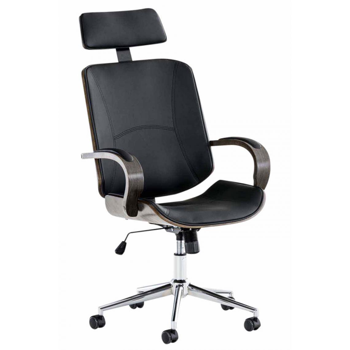 Icaverne - Splendide Chaise de bureau Tachkent gris couleur gris-noir - Chaises