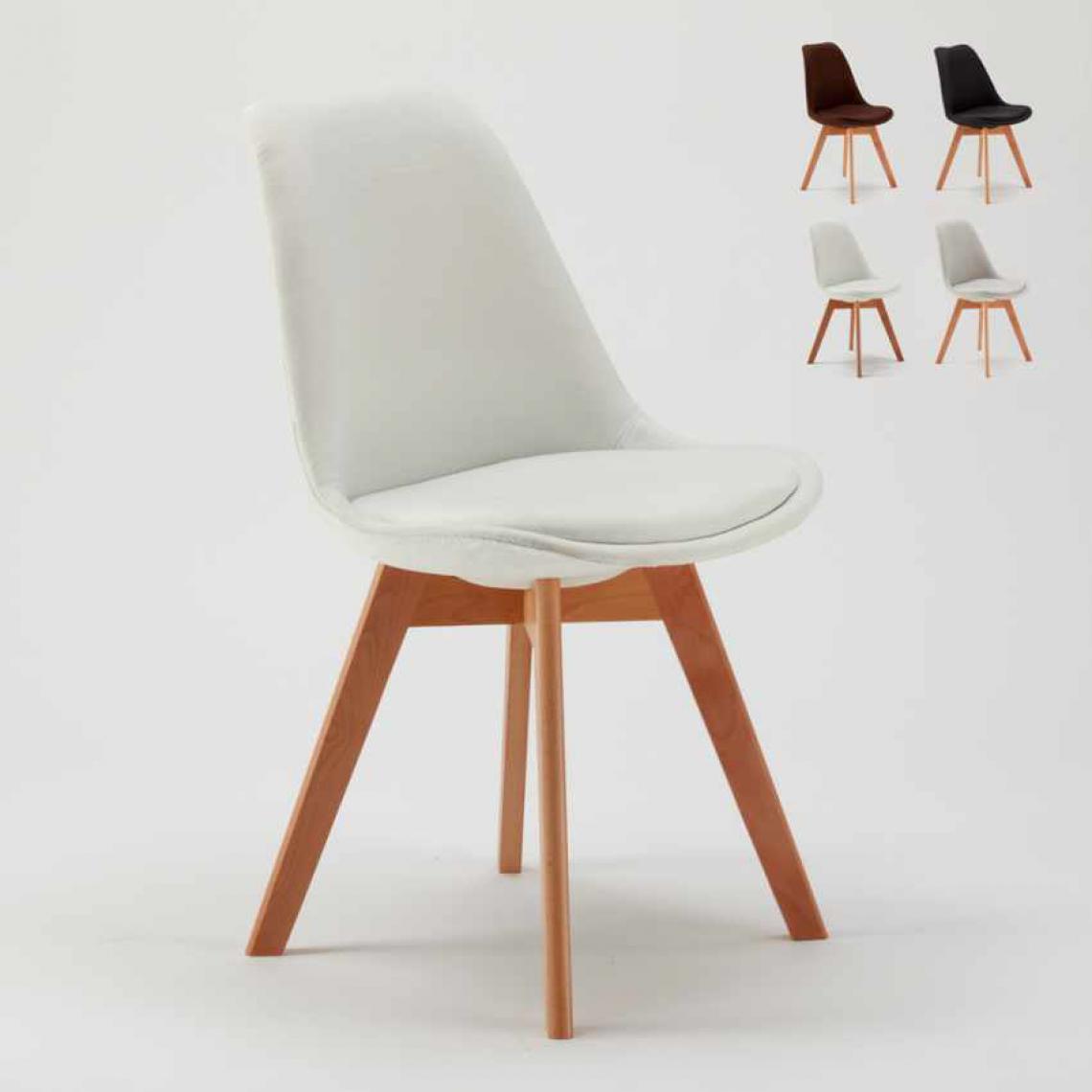 Ahd Amazing Home Design - Chaise avec Coussin Scandinave Tulip NORDIQUE Plus Salle à manger et Bar, Couleur: Blanc - Chaises