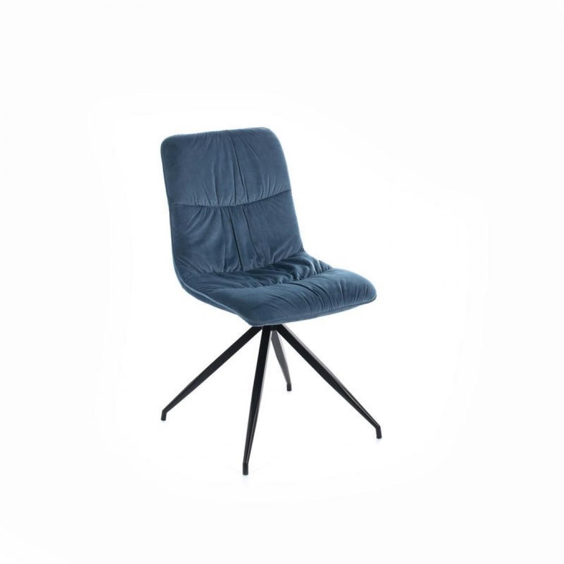 Webmarketpoint - Chaise en tissu microfibre effet velours vert pétrole 43x38xh. 86,5 cm - Chaises