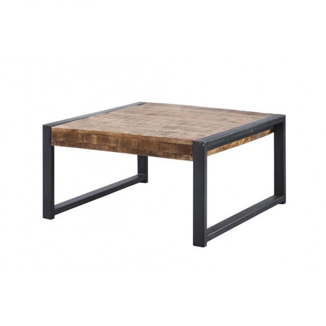 Nouvomeuble - Table basse carrée 80 cm manguier massif MANGOWAY - Tables basses
