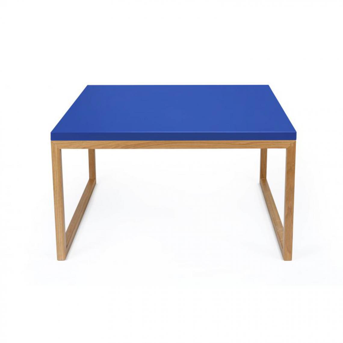 Paris Prix - Table Basse Design en Bois Cubis 60cm Bleu - Meubles TV, Hi-Fi