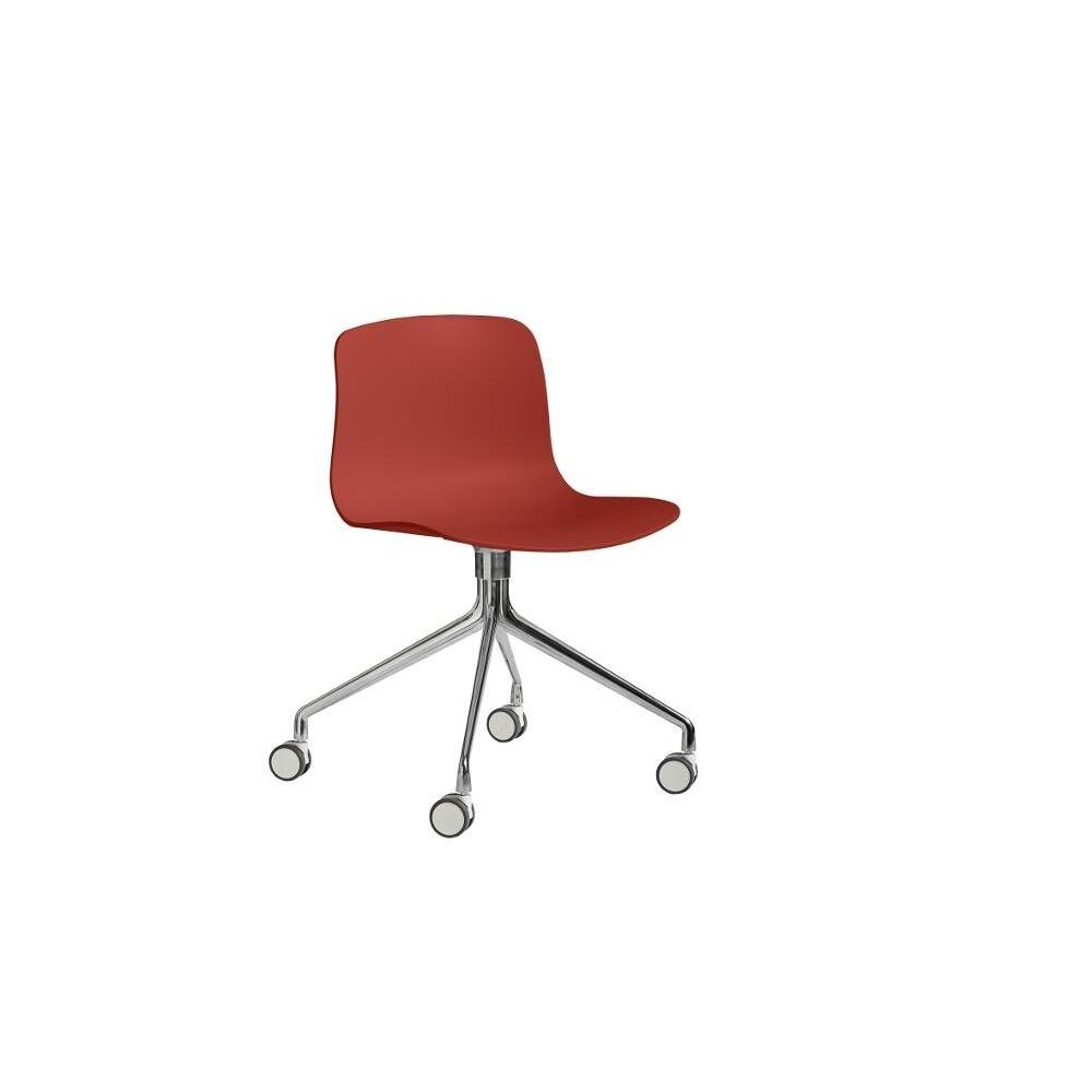Hay - About a Chair AAC 14 - rouge chaud - aluminium poli - Chaises