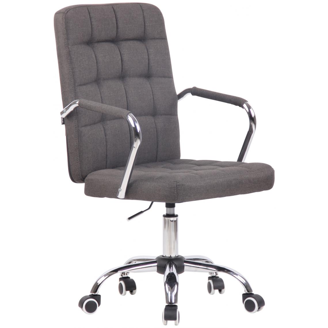 Icaverne - Admirable Chaise de bureau categorie Athènes tissu couleur gris foncé - Chaises
