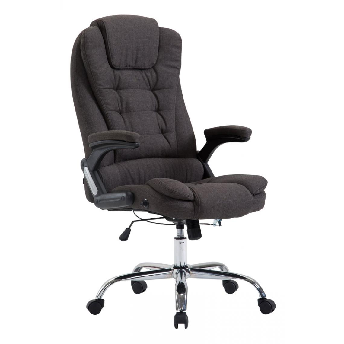 Icaverne - Contemporain Chaise de bureau gamme Manama tissu couleur gris foncé - Chaises