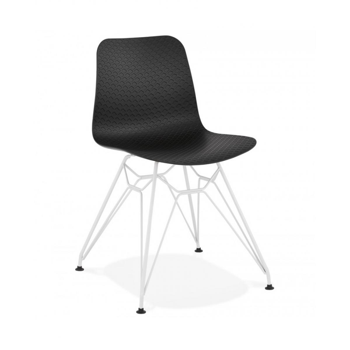 Kokoon Design - Chaise design FIFI BLACK 47x49x83 cm - Chaises