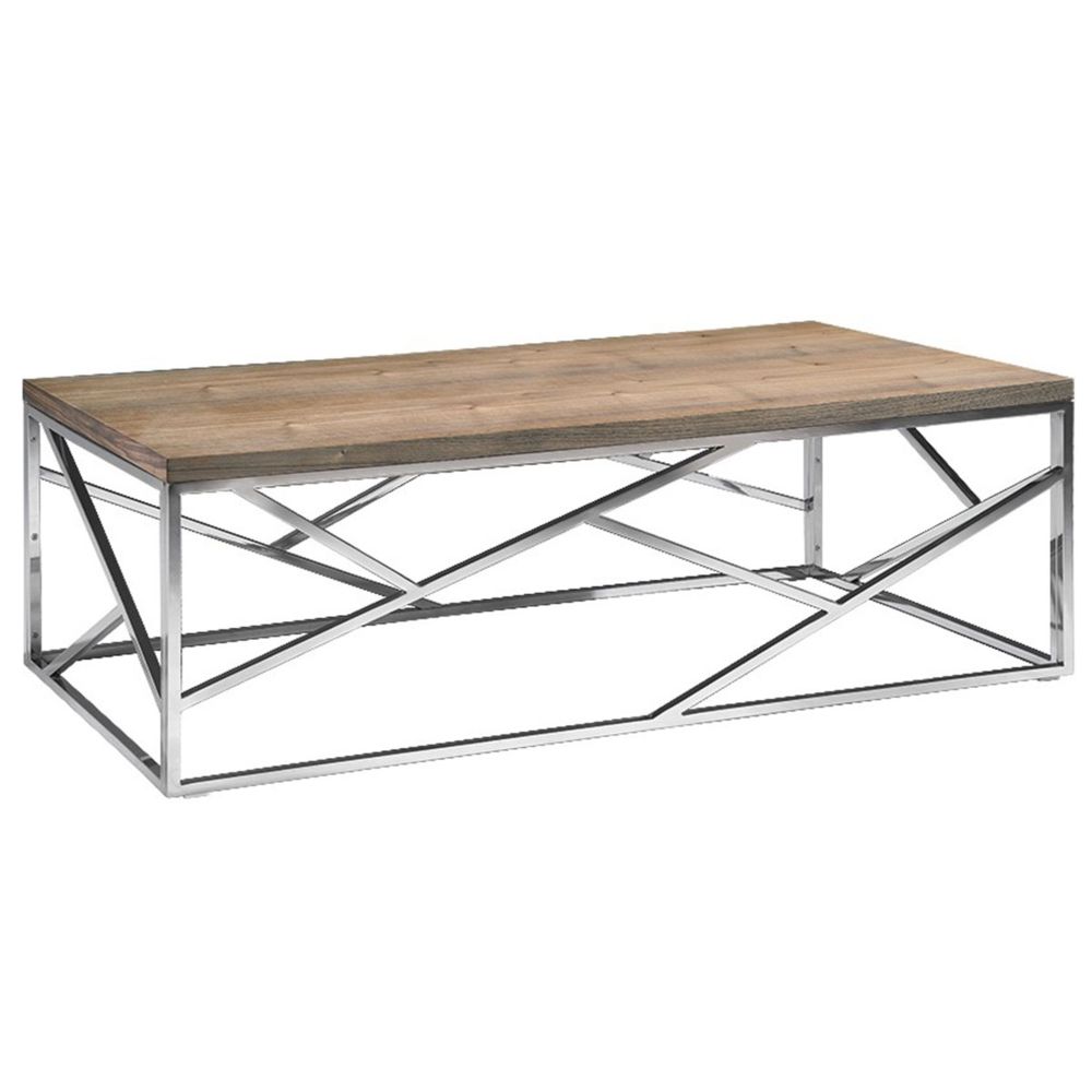 La Maison Du Canapé - Table basse bois et acier SOAN - Frêne/Acier - - Tables basses