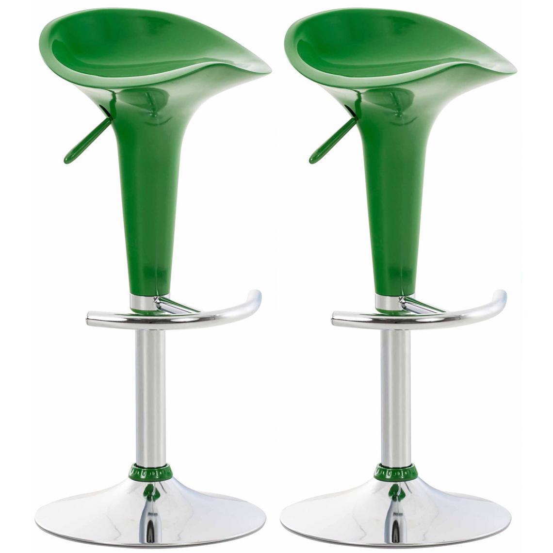 Icaverne - Magnifique Lot de 2 tabourets de bar ligne Vatican couleur vert - Tabourets