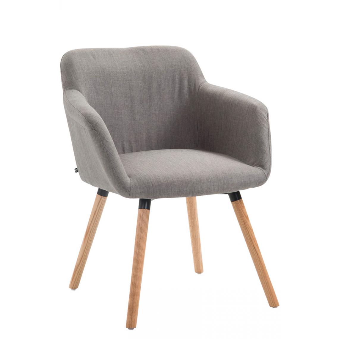 Icaverne - sublime Chaise de salle à manger gamme Tunis tissu natura (chêne) couleur gris - Chaises