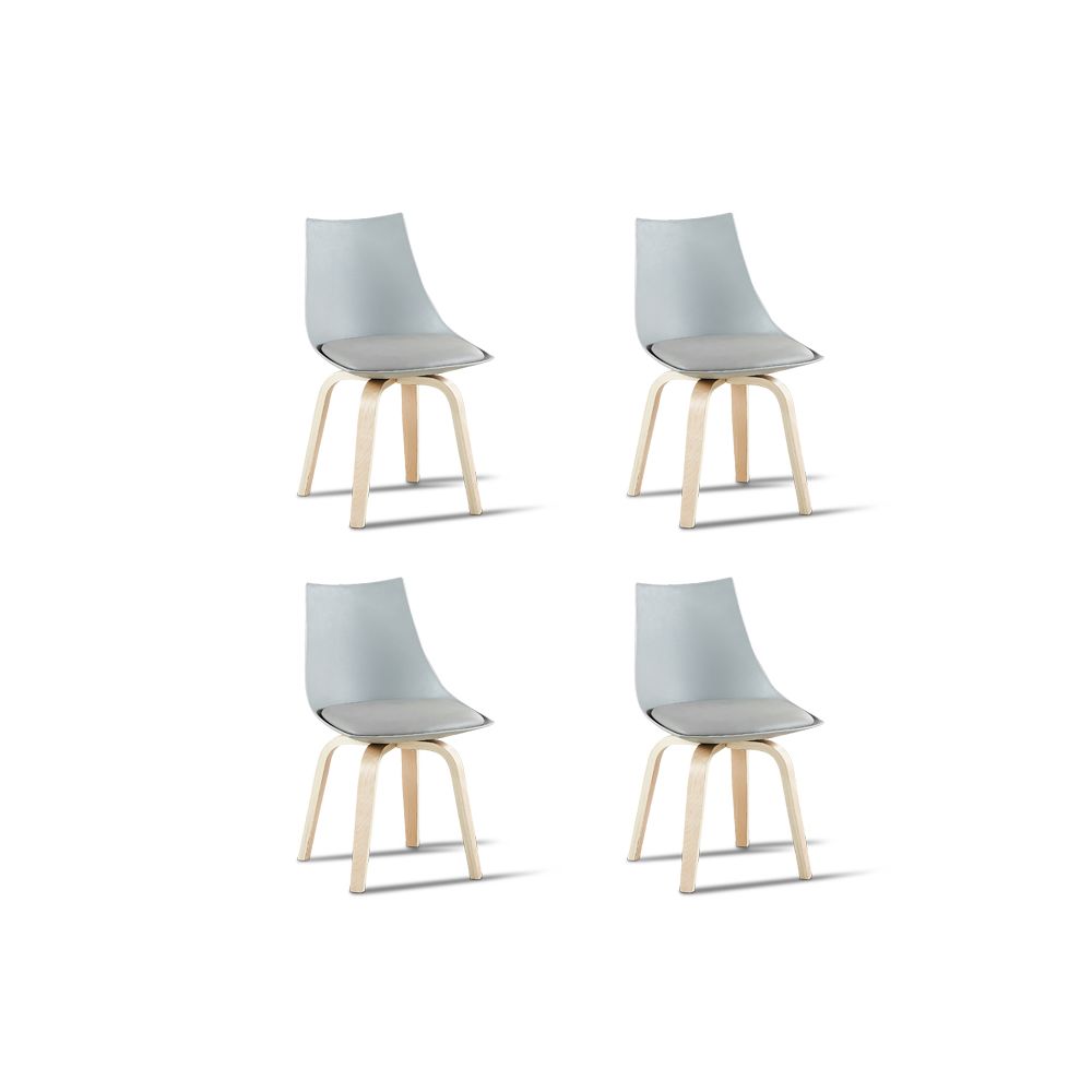 Designetsamaison - Lot de 4 chaises scandinaves grises - Nicosie - Chaises