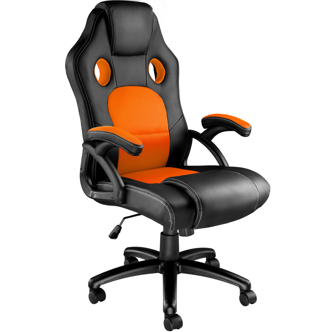 Tectake - Chaise gamer TYSON - noir/orange - Chaises