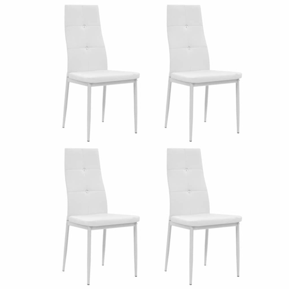 Vidaxl - vidaXL Chaises de salle à manger 4 pcs Blanc Similicuir - Chaises