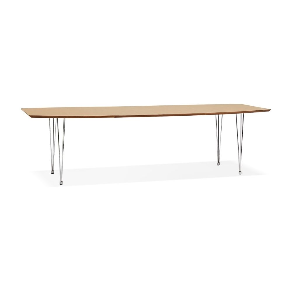 Alterego - Table à dîner / de réunion extensible 'XTEND' en bois finition naturelle - 170(270)x100 cm - Tables à manger