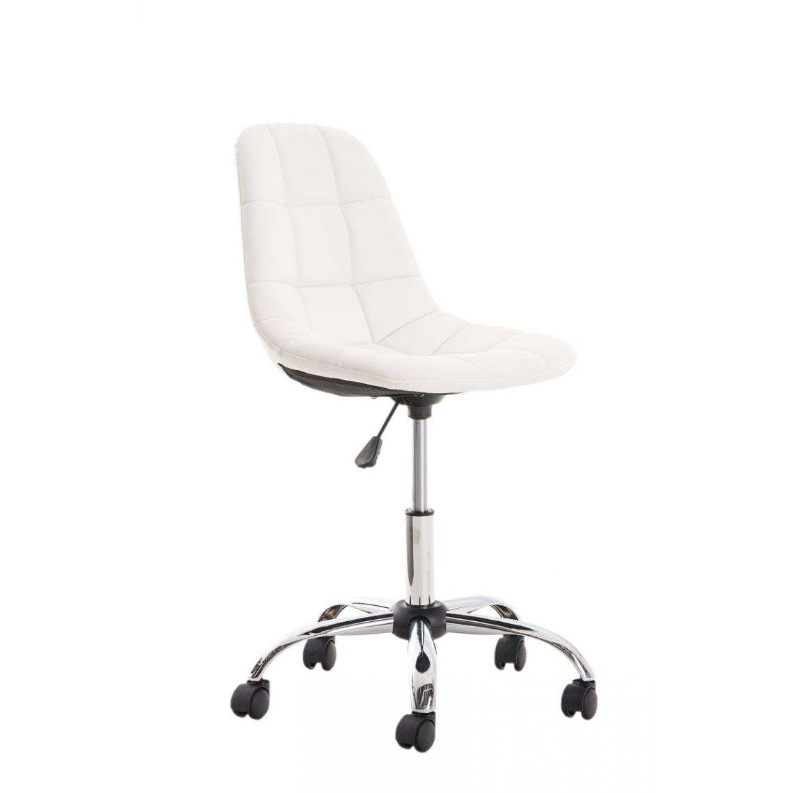 Icaverne - Moderne Chaise de bureau ligne Sanaa en similicuir couleur blanc - Chaises