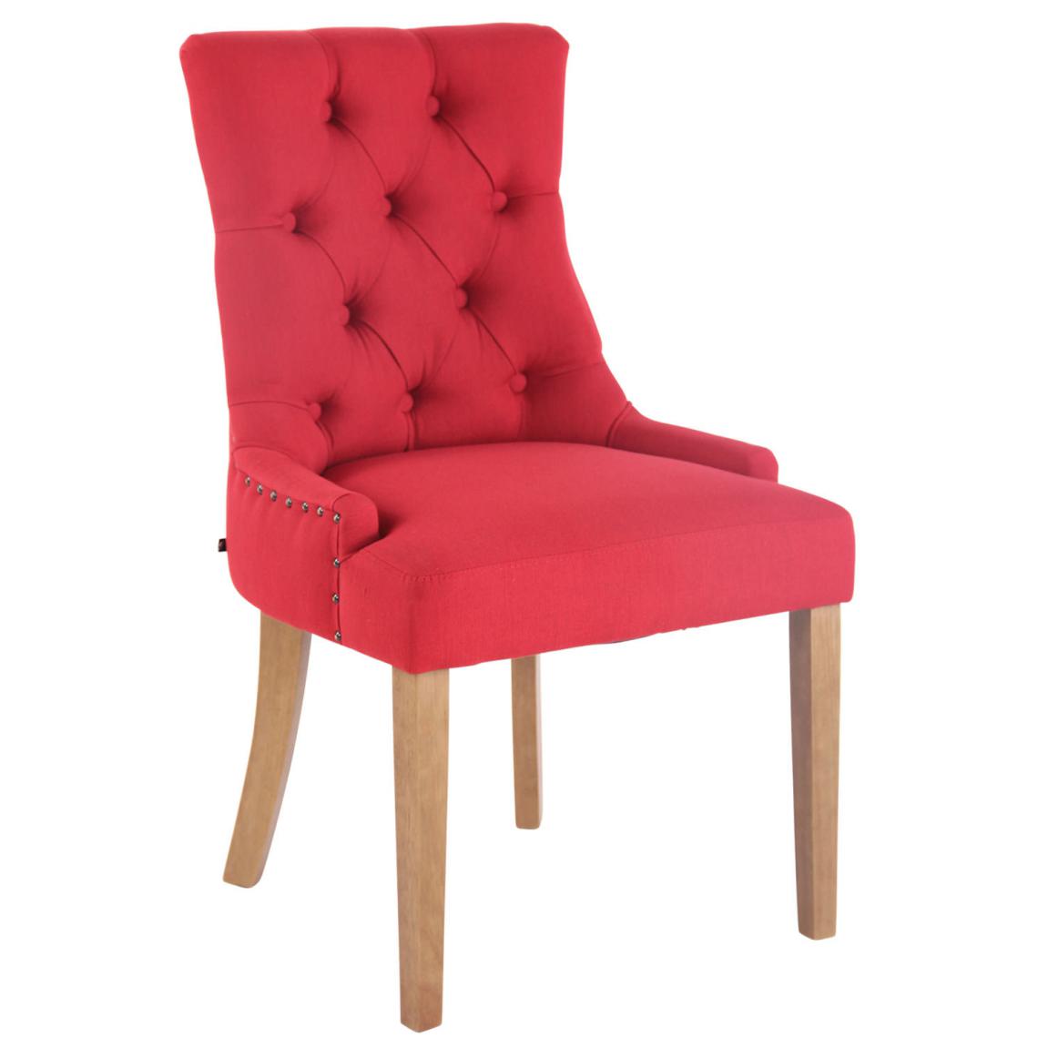 Icaverne - Distingué Chaise de salle à manger tissu edition Athènes antique-clair couleur rouge - Chaises