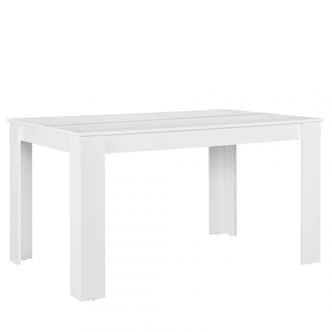 Helloshop26 - Table de salle à manger bureau robuste blanc 140 x 90 cm 03_0004253 - Tables à manger