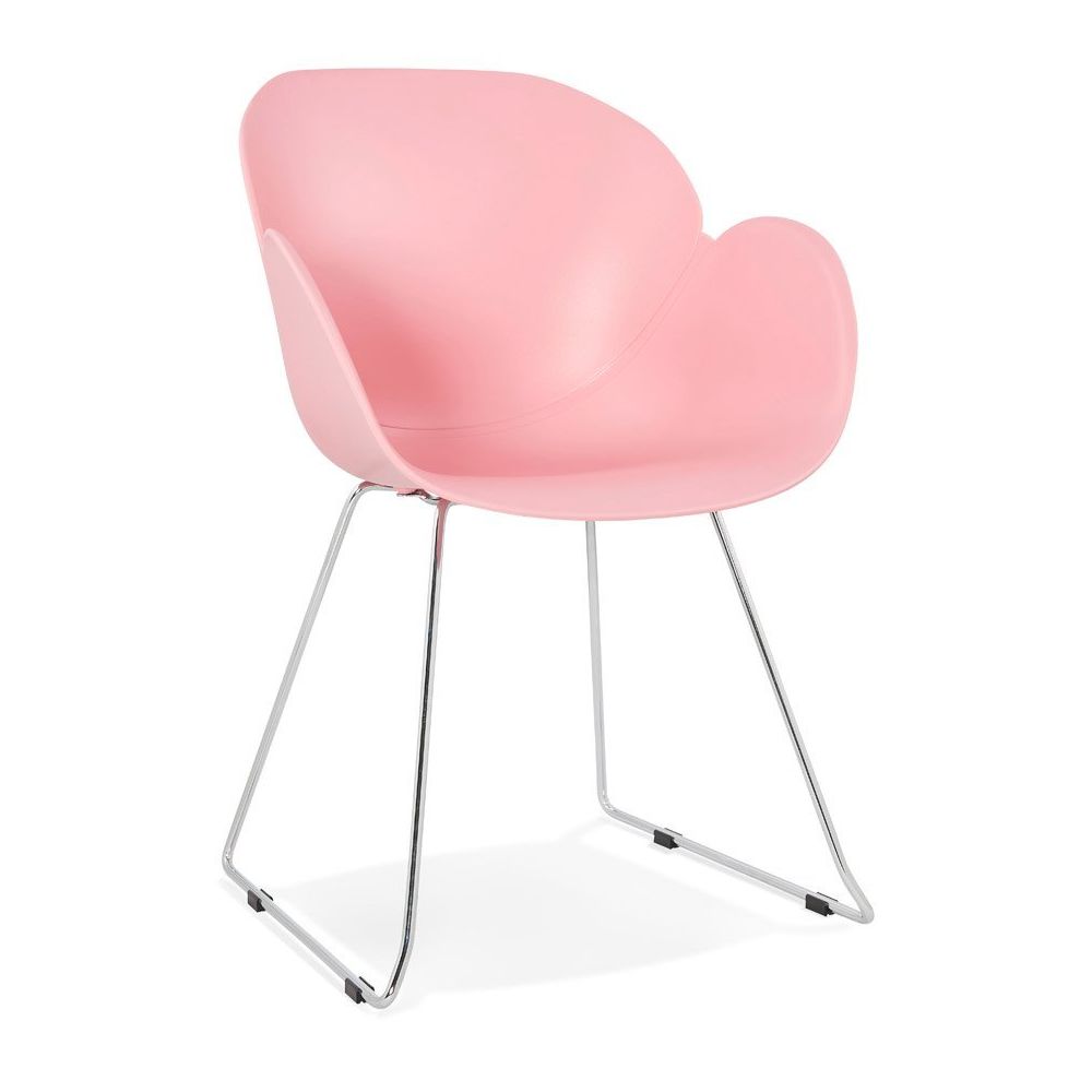 Alterego - Chaise design 'NEGO' rose en matière plastique - Chaises