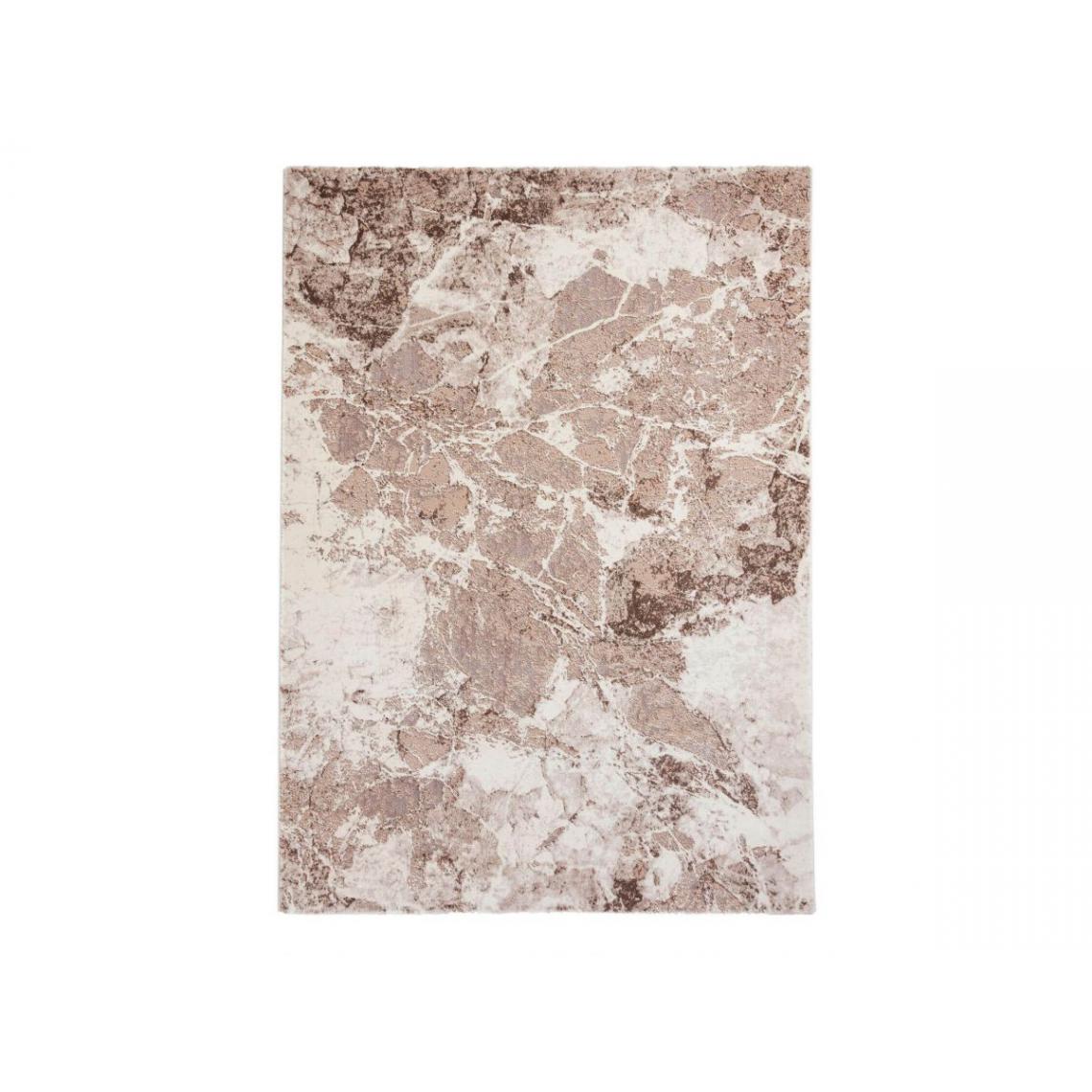 Bobochic - BOBOCHIC Tapis poil court rectangulaire COHA motif graphique Gris silver 120x170 - Tapis