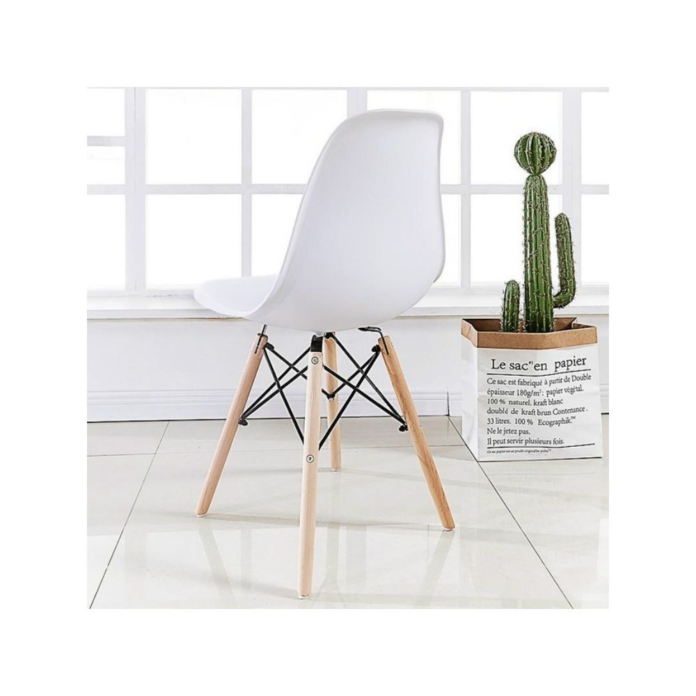 Wewoo - Tabouret de maison moderne simple retour chaise de bureau de maquillage de salle à manger papillon blanc - Chaises