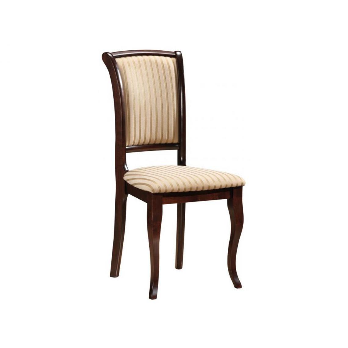Hucoco - MINIR | Belle chaise style classique salon/salle à manger | 96x45x42 cm | Tissu haute qualité | Cadre robuste en bois - Beige - Chaises