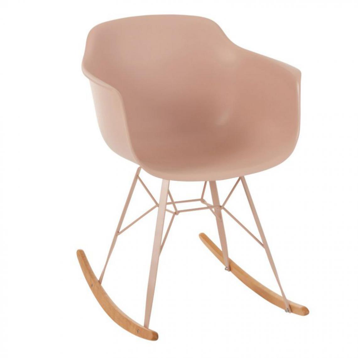 Paris Prix - Chaise à Bascule Design Willy 79cm Rose - Chaises