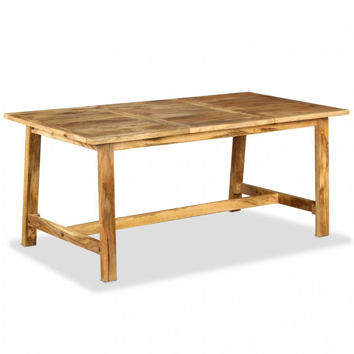 Helloshop26 - Table de salon salle à manger design bois de manguier massif 180 cm 0902323 - Tables à manger