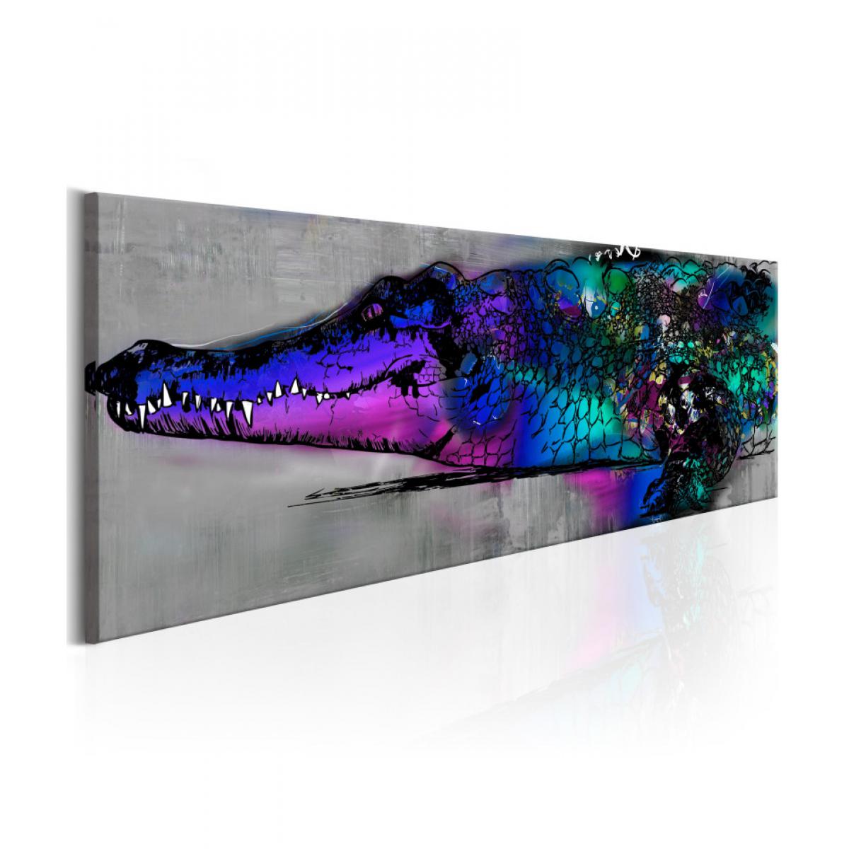Artgeist - Tableau - Blue Alligator 120x40 - Tableaux, peintures