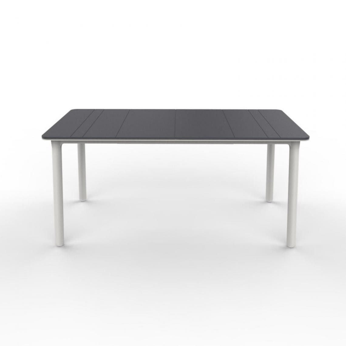 Resol - Table Noa 160x90 - RESOL - Gris Foncé-BlancFibre de verre, Polypropylène - Tables à manger