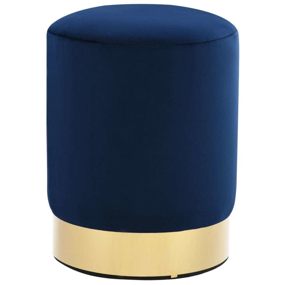 marque generique - Splendide Fauteuils et chaises ligne Lomé Tabouret Bleu et doré Velours - Chaises