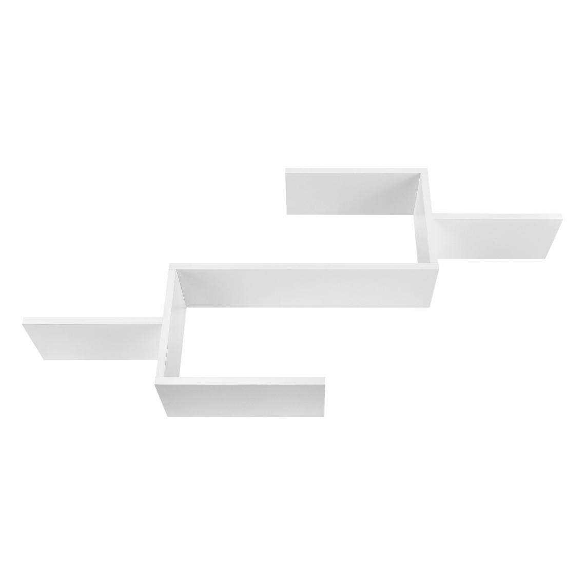 Helloshop26 - Étagère murale meuble design à rangement 104 cm blanc 03_0005205 - Etagères