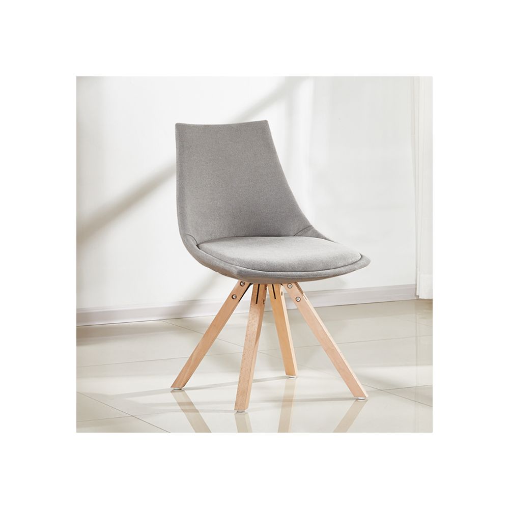 Designetsamaison - Chaise scandinave grise en tissu - Minsk - Chaises
