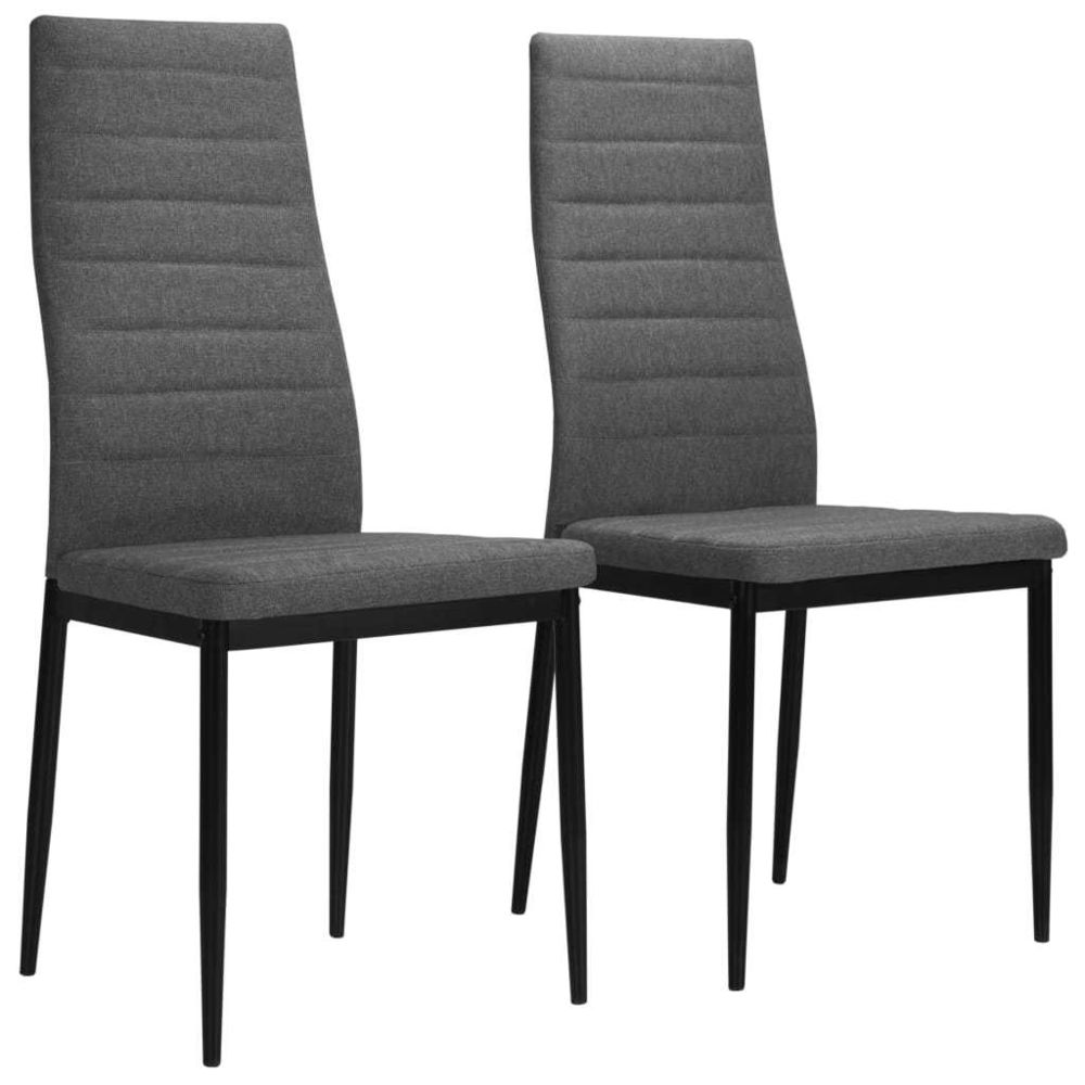 Vidaxl - Chaise de salle à manger 2 pcs Tissu Gris clair - Meubles/Fauteuils/Chaises de cuisine et de salle à manger | Gris | Gris - Chaises
