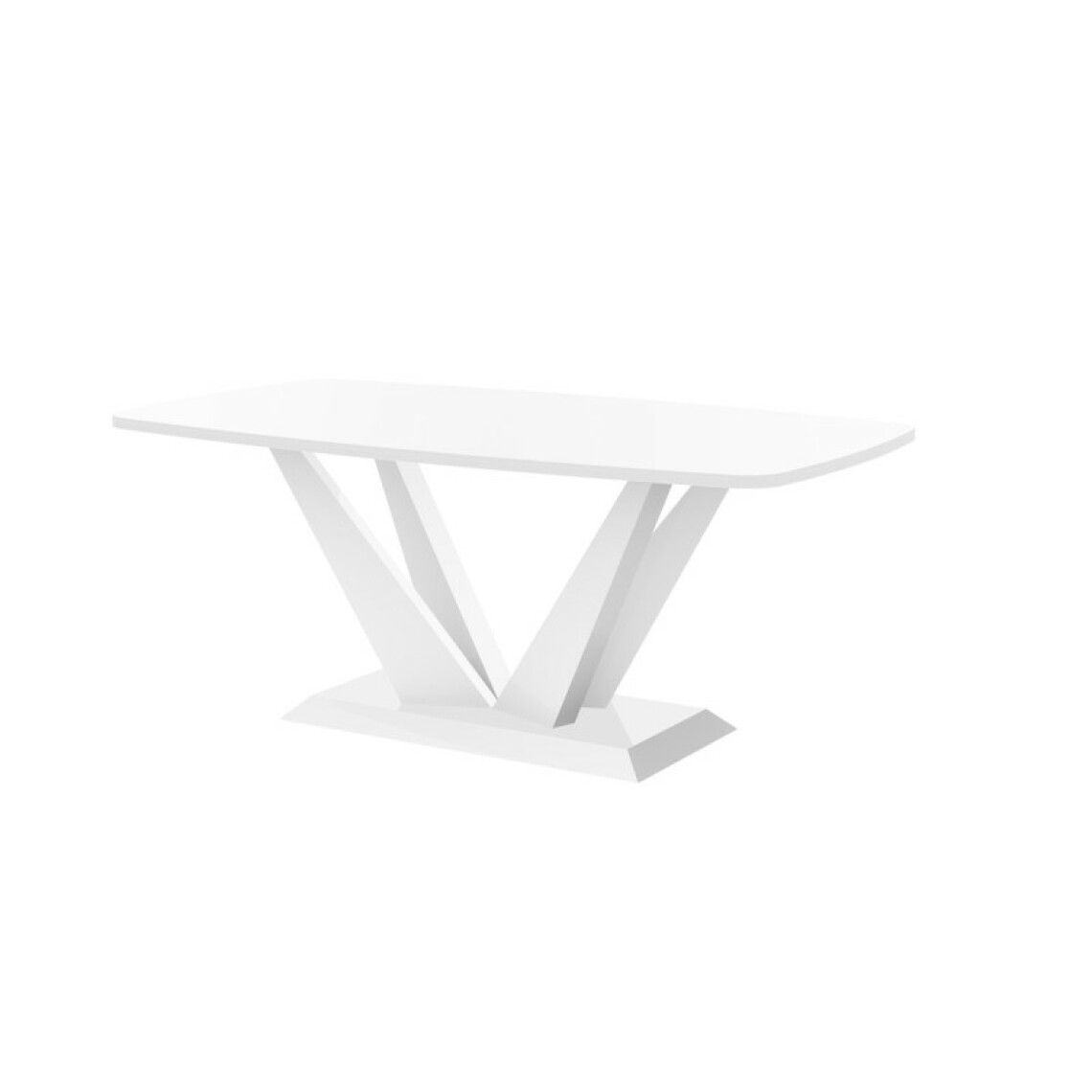 Carellia - Table basse design 125 cm x 68 cm x 50 cm - Blanc - Tables basses