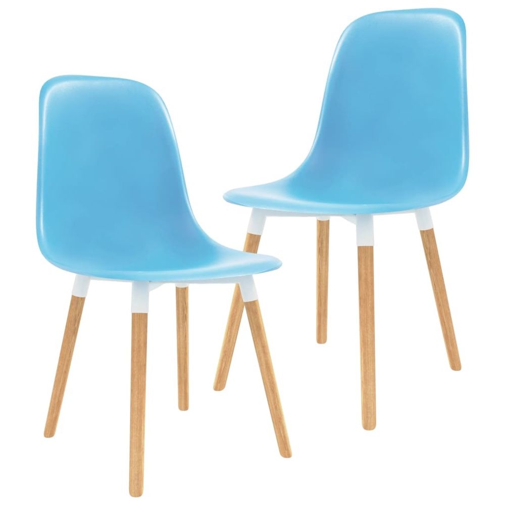 marque generique - Stylé Fauteuils et chaises categorie N’Djaména Chaises de salle à manger 2 pcs Bleu Plastique - Chaises