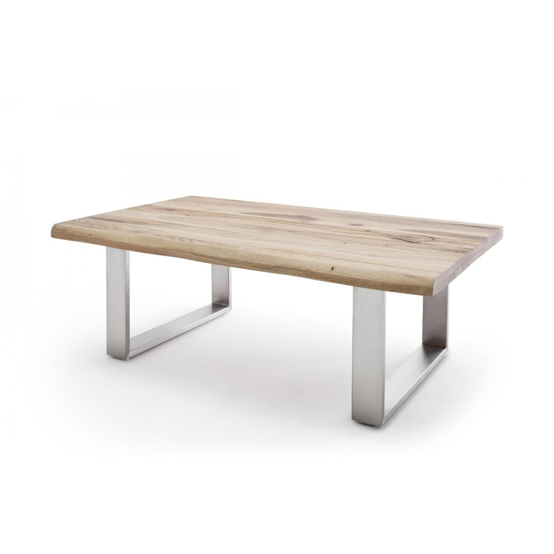 Pegane - Table basse en chêne noueux massif - L120 x H43 x P75 cm - Tables basses