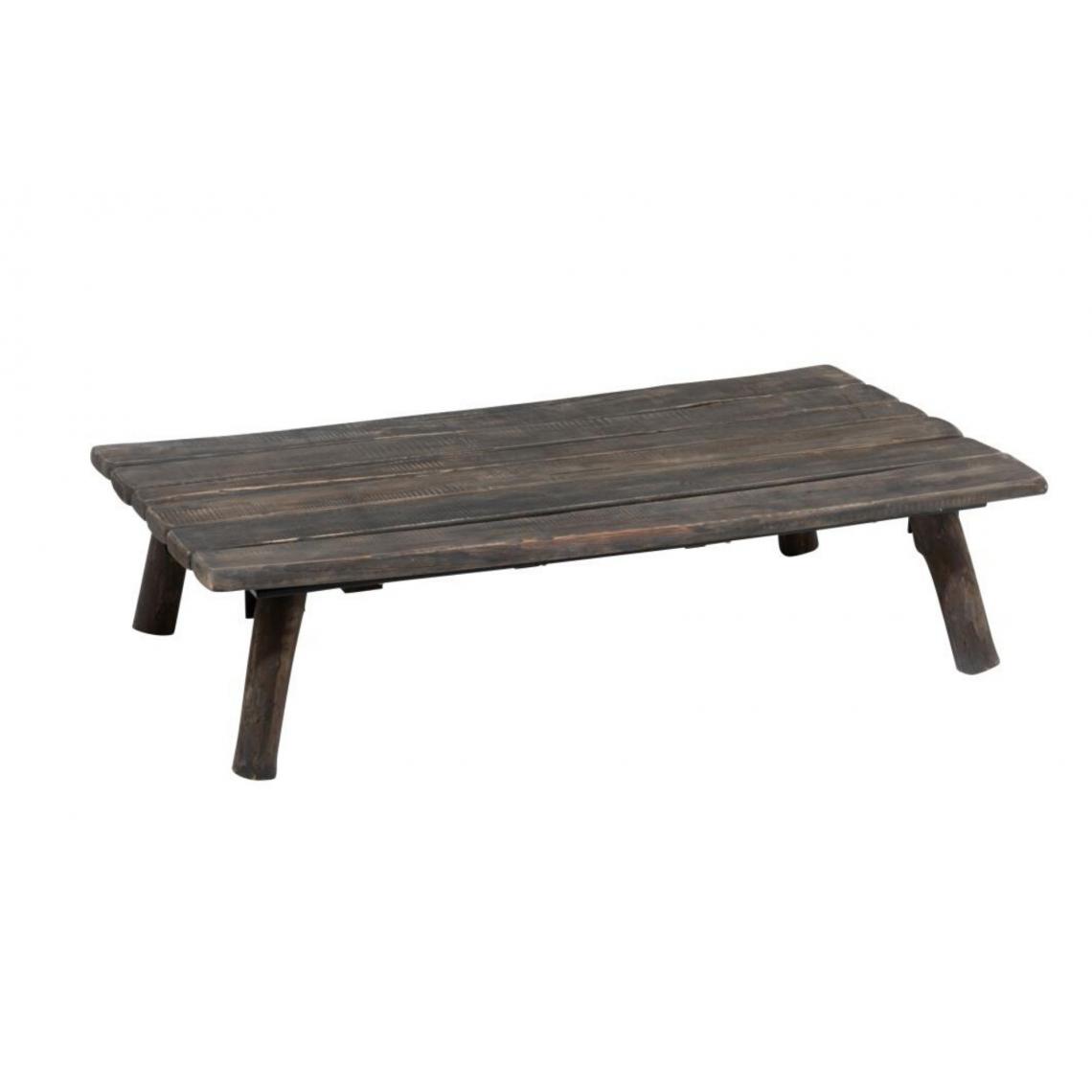 HELLIN - Table basse rectangulaire en chêne brut - DUVAL - Tables à manger