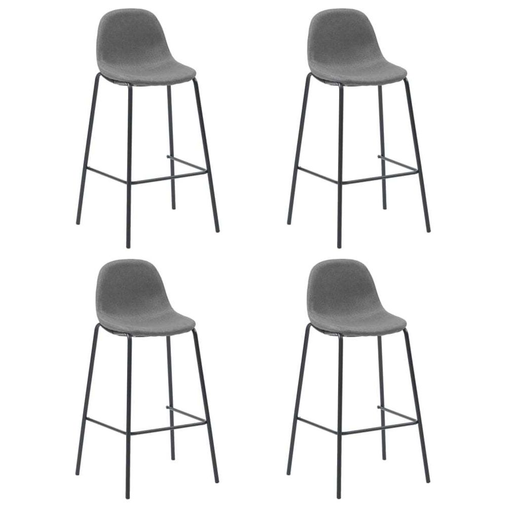 marque generique - Distingué Fauteuils et chaises reference Djibouti Chaises de bar 4 pcs Taupe Tissu - Tabourets