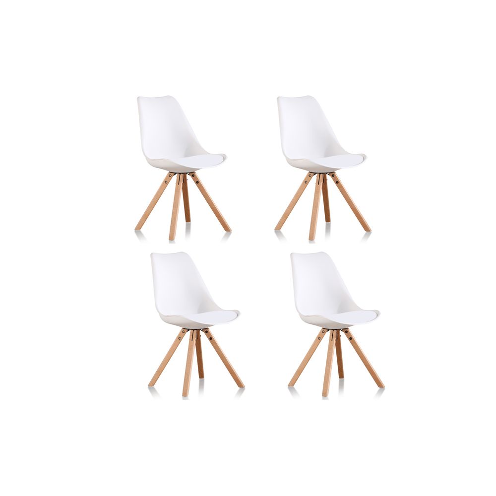 Designetsamaison - Lot de 4 chaises scandinaves blanches - Helsinki - Chaises