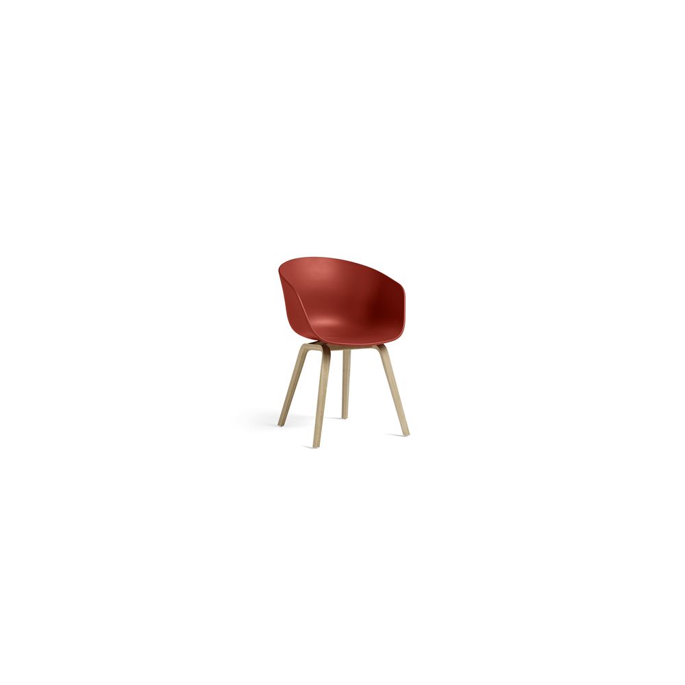 Hay - About a Chair AAC 22 - décapé noir - rouge chaud - Chaises