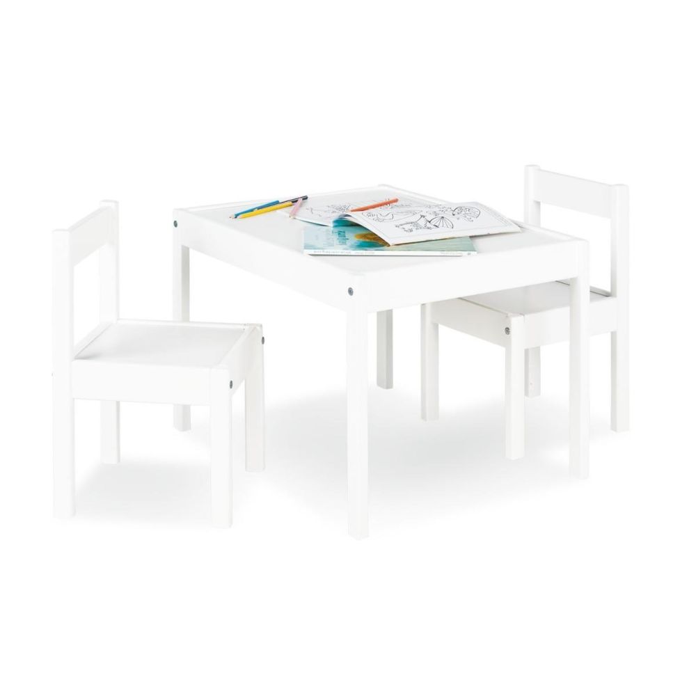 Pinolino - Table enfant Sinna Blanc 64x50cm + 2 chaises - Meubles TV, Hi-Fi