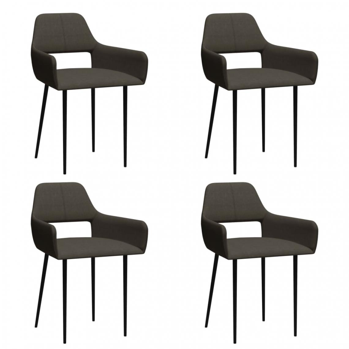 Icaverne - Admirable Fauteuils et chaises edition Tripoli Chaises de salle à manger 4 pcs Taupe Tissu - Chaises